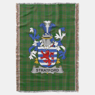 Irish Stratford Jackar om Arm Family Crest Ireland Filt