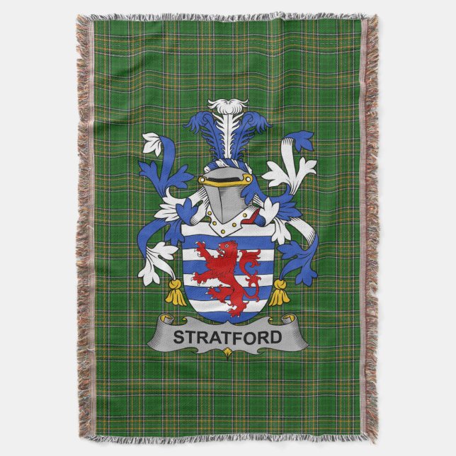 Irish Stratford Jackar om Arm Family Crest Ireland Filt (Framsidan Vertikal)