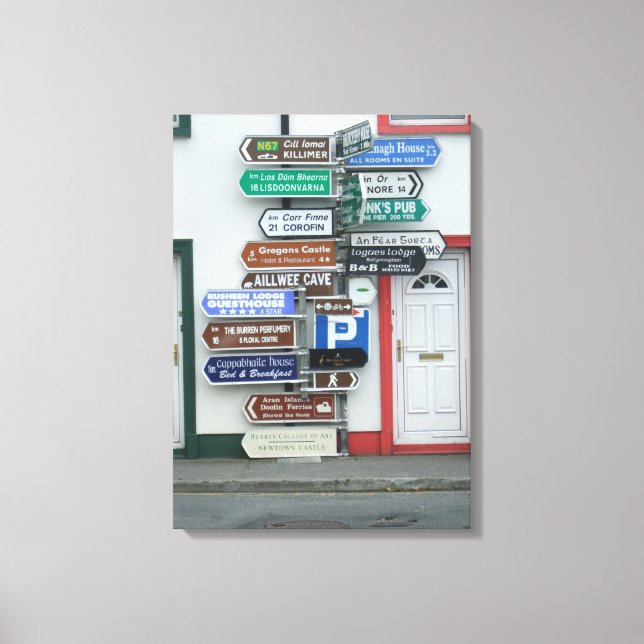 Irish Street Signs Canvastryck (Framsida)