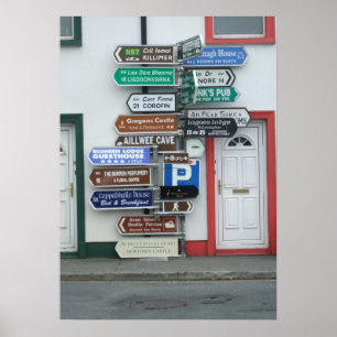 Irish Street Signs Poster