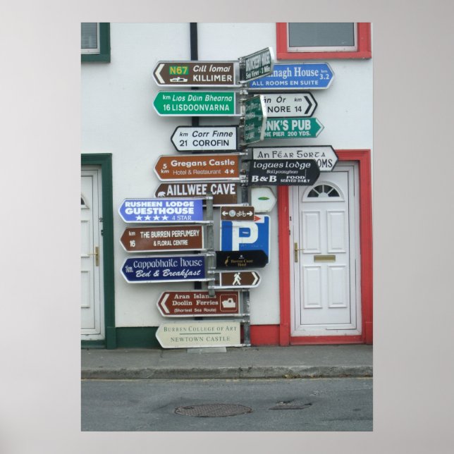 Irish Street Signs Poster (Framsidan)