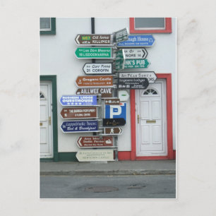 Irish Street Signs Vykort
