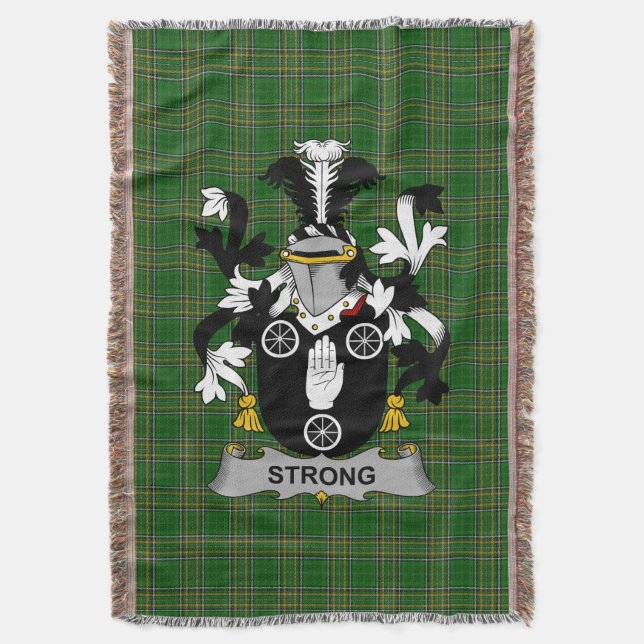 Irish Strong Jacka of Arm Family Crest Ireland Filt (Framsidan Vertikal)