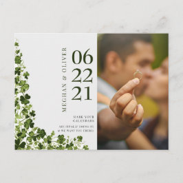 Irish Stylized Shamrock Leafy Foliage  Vykort