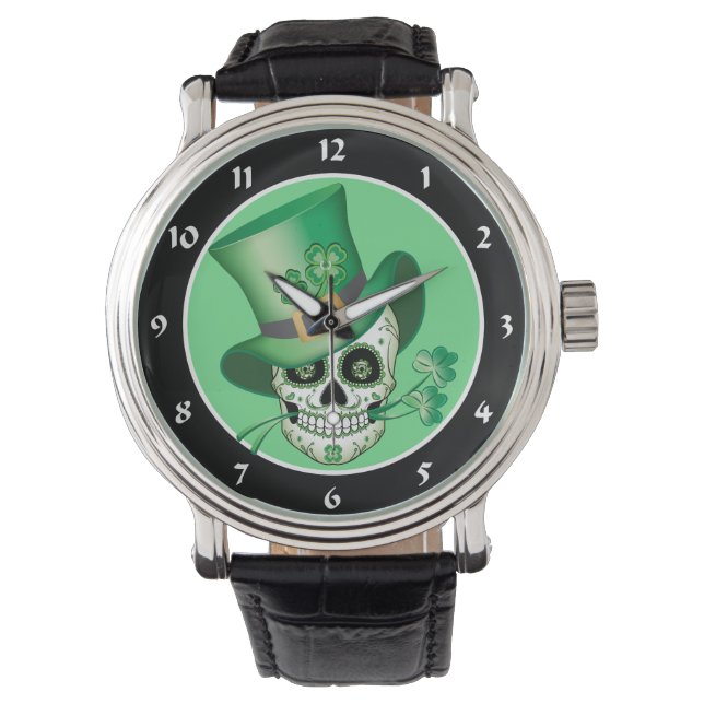 Irish Sugar Skull Armbandsur (Framsida)
