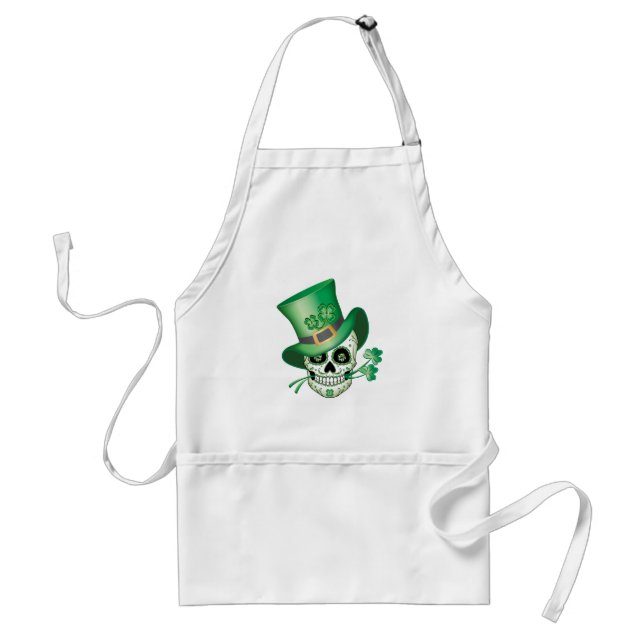 Irish Sugar Skull Förkläde (Framsidan)