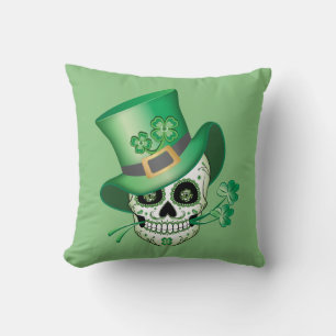 Irish Sugar Skull Kudde