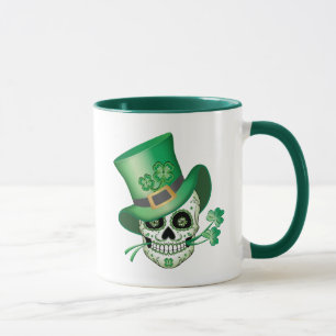 Irish Sugar Skull Mugg