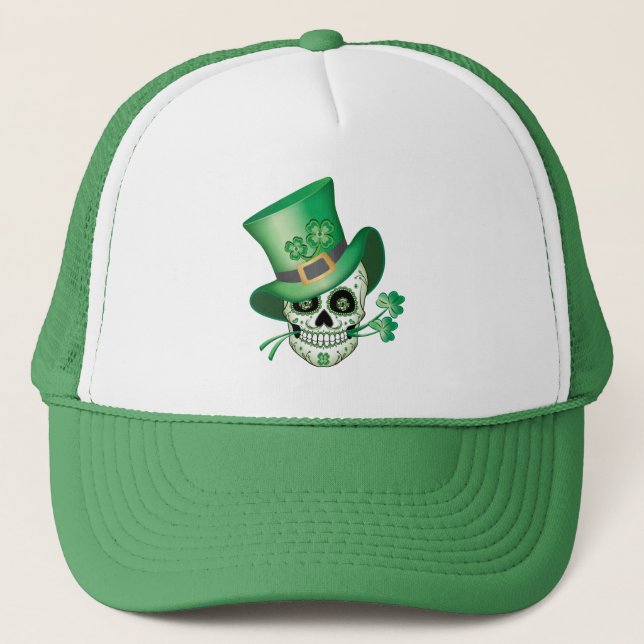Irish Sugar Skull Truckerkeps (Framsida)
