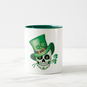 Irish Sugar Skull Två-Tonad Mugg