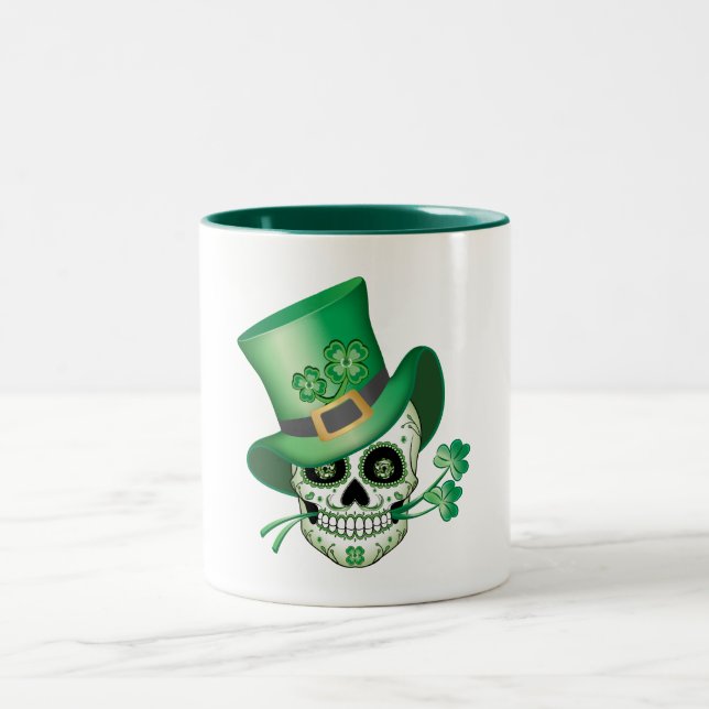 Irish Sugar Skull Två-Tonad Mugg (Center)