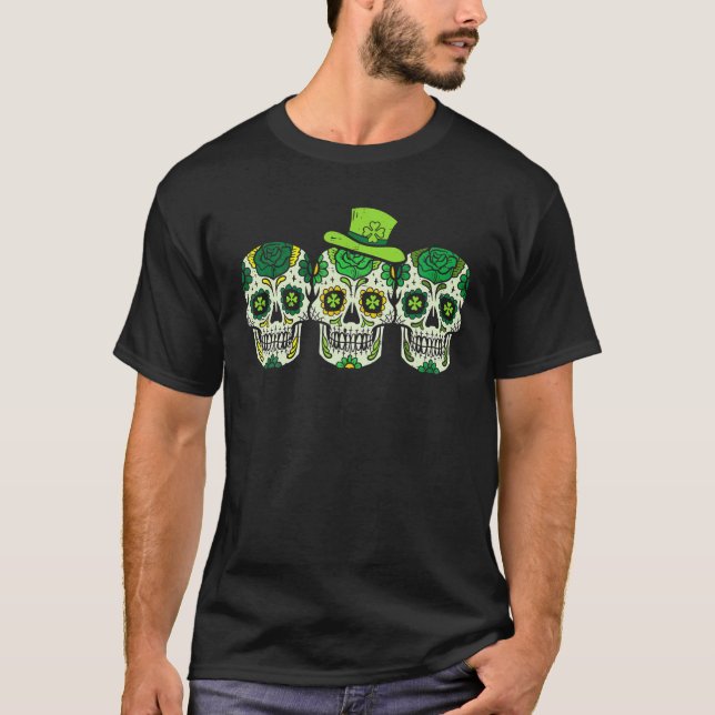 Irish Sugarr Döskallars Paddys St patricks day Mex T Shirt (Framsida)