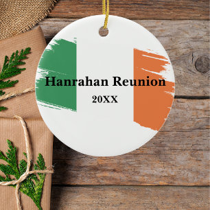 Irish Surname Julgransprydnad Keramik