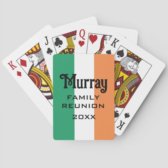 Irish Surname Namn Anpassningsbar Casinokort (Baksidan)