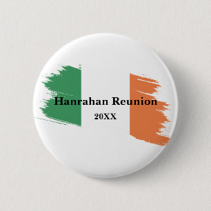 Irish Surname Namn Anpassningsbar Flagga Färg Reun Knapp