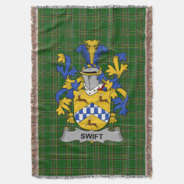 Irish Swift Jackar om Arm Family Crest Ireland Filt
