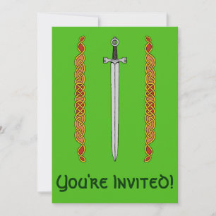Irish Sword och Knotwork Inbjudningar