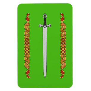 Irish Sword och Knotwork Magnet