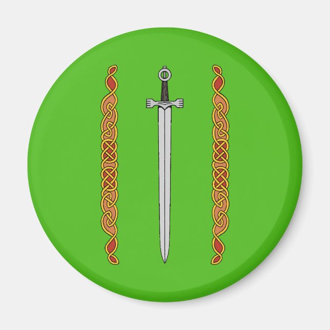 Irish Sword och Knotwork Magnet (Framsidan)