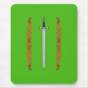 Irish Sword och Knotwork Musmatta