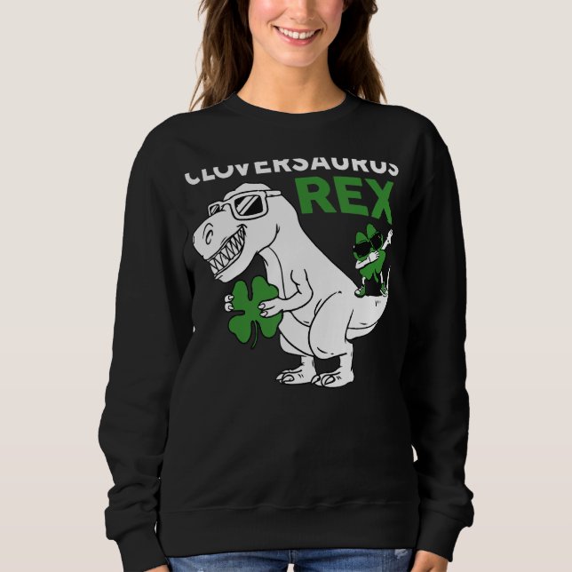 Irish T Rex Dinosaur C Aurus Funny St Patrick's D Shirt (Framsida)
