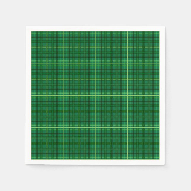 Irish Tartan Papprare Party Napkins Pappersservett (Framsidan)