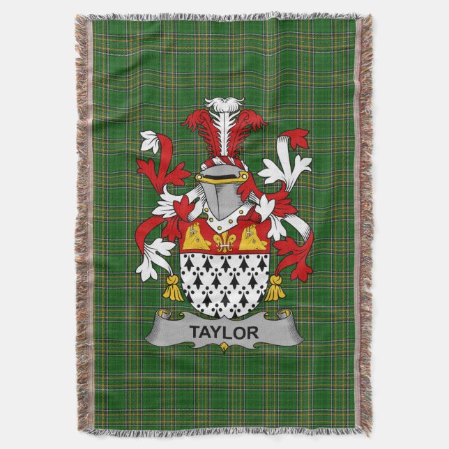 Irish Taylor Jackar Arm Family Crest Ireland Filt (Framsidan Vertikal)
