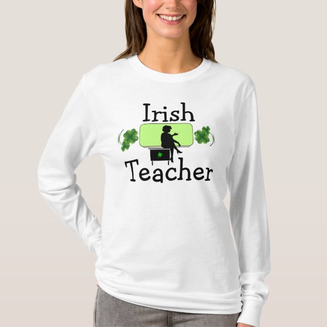 Irish Teacher Långärmad Dam T-Shirt (Framsida)