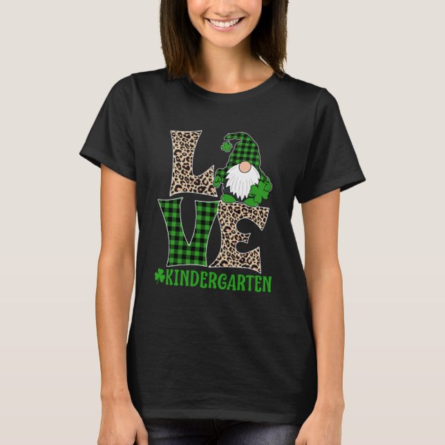 Irish Teacher St patricks day Kärlek Kindergarten  T Shirt (Framsida)