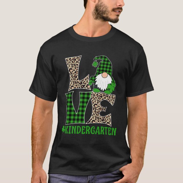 Irish Teacher St Patricks Day Love Kindergarten Te T Shirt (Framsida)