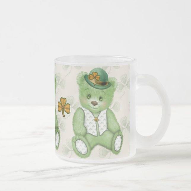 Irish Teddybjörn - Grönt Frostad Glasmugg (Höger)