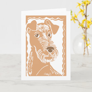 Irish Terrier Art Greeting Card Kort