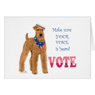 Irish Terrier Elections Hälsningskort
