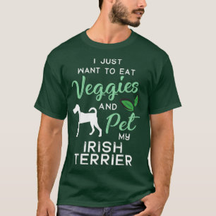 Irish Terrier Funny Vegan Hund älskare Owner Julaf T Shirt