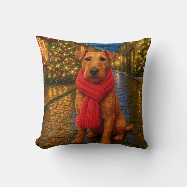 Irish Terrier Holiday  Kudde (Framsida)