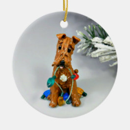 Irish Terrier Hund Ceramic Ornament