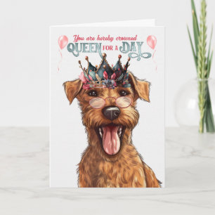 Irish Terrier Hund drottningsdagen Funny Birthday Kort