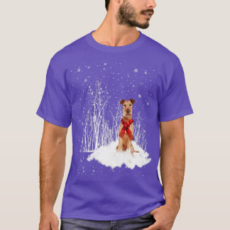 IRISH TERRIER Hund jul-Glad helg säsong T Shirt