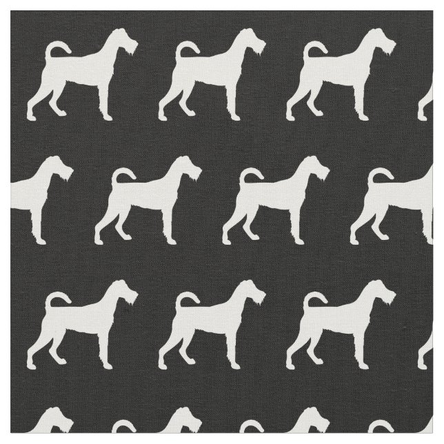 Irish Terrier Hund Silhouette Pet Tyg (Närbild)