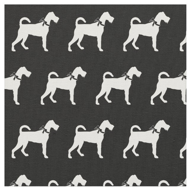 Irish Terrier Hund Silhouette Pet Tyg (Närbild)