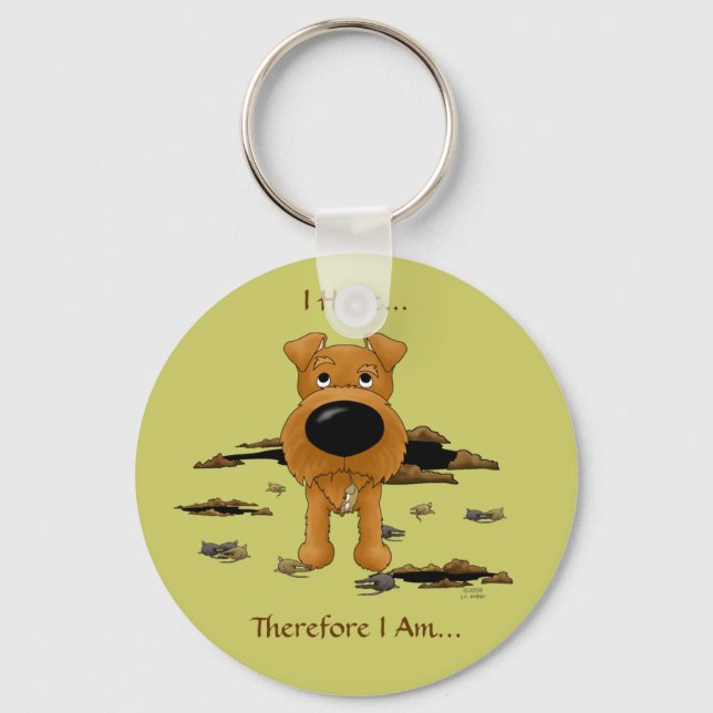 Irish Terrier (Irish Terriers) I Hunt... Nyckelrin Nyckelring (Framsida)