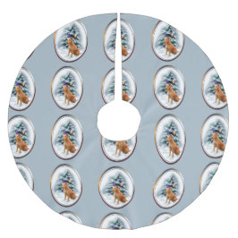 Irish Terrier jul Julgransmatta Borstad Polyester