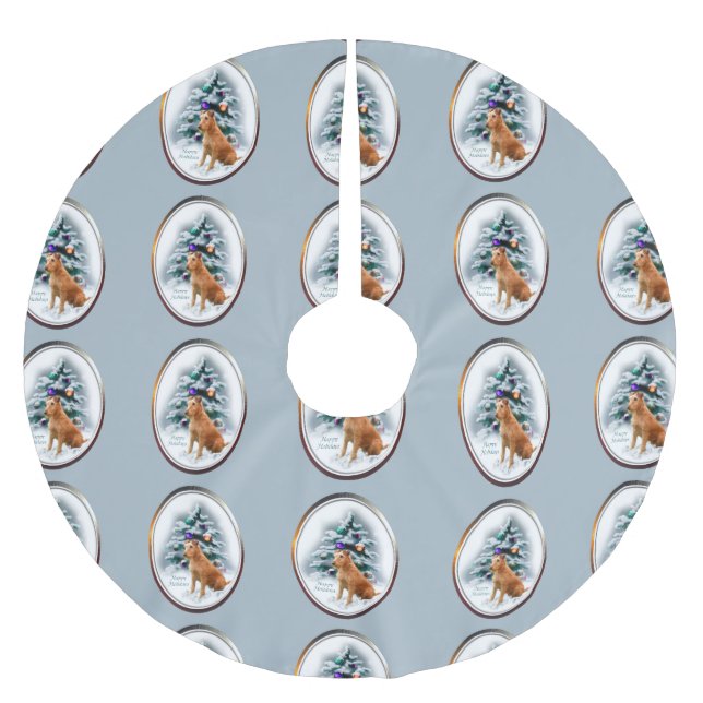 Irish Terrier jul Julgransmatta Borstad Polyester (Framsidan)