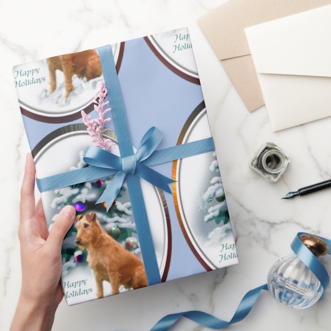 Irish Terrier jul Presentpapper (Gåvor)