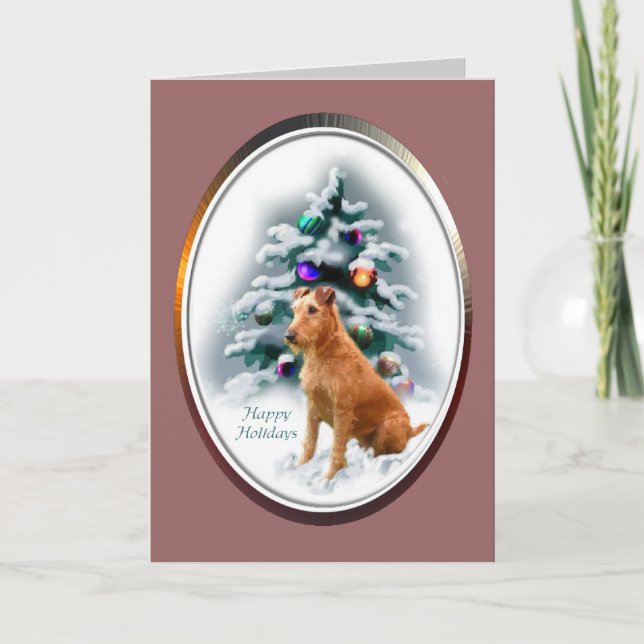 Irish Terrier-julklappar Helgkort (Framsida)