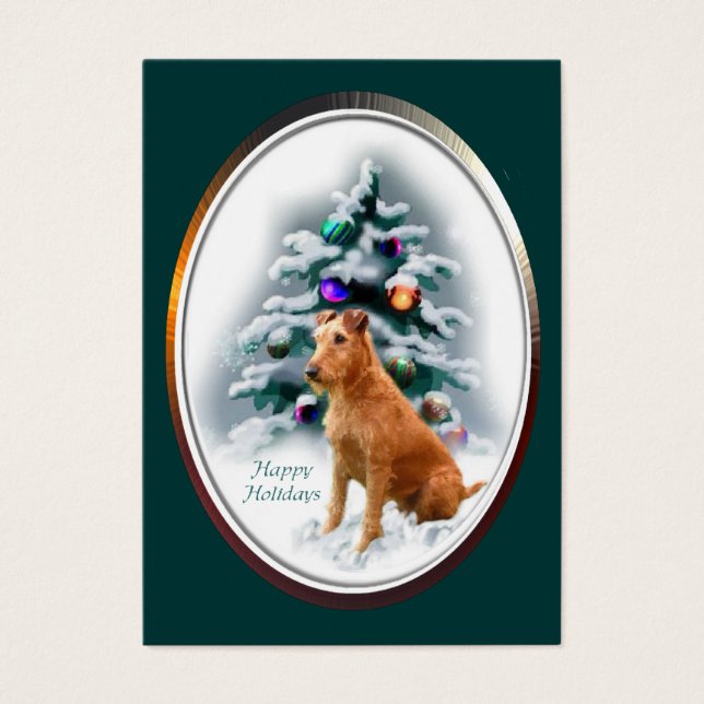 Irish Terrier-julklappar Visitkort (Framsidan)
