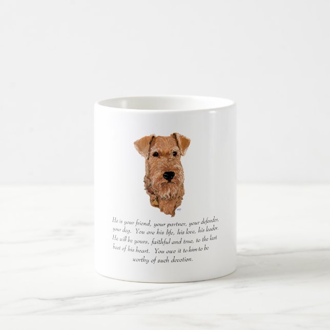 Irish Terrier Keepsaké - Male Kaffemugg (Center)