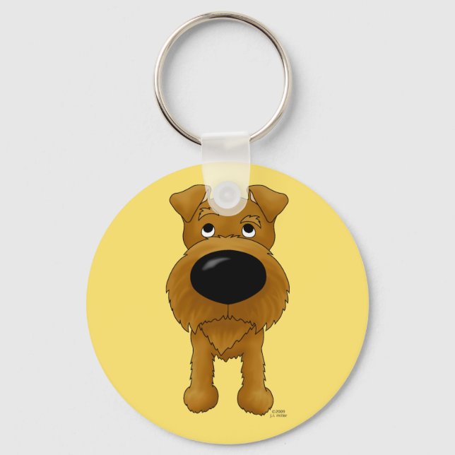 Irish Terrier Keychain Nyckelring (Framsida)