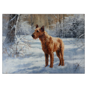 Irish Terrier Låt det snöa jul