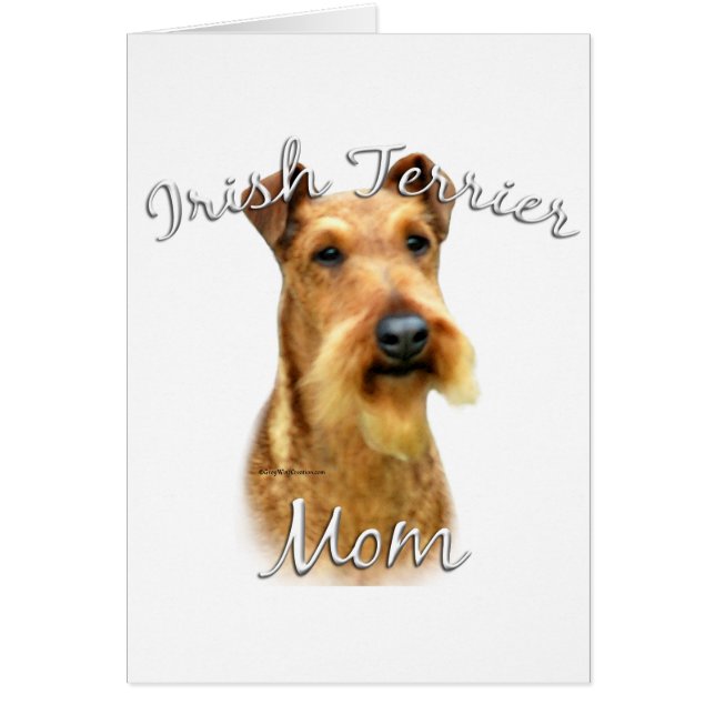 Irish Terrier Mamma 2 Hälsningskort (Framsidan)